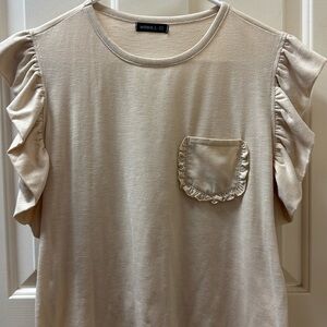 Ruffle short sleeve top